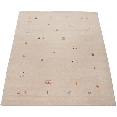 Paco Home Tapis Crème Beige Coloré Laine Tissé Main Gabbeh Qualité Style Ethnique Robuste 80x150 Cm 5 Paco Home Tapis Crème Beige Coloré Laine Tissé Main Gabbeh Qualité Style Ethnique Robuste 80x150 Cm – Image 5