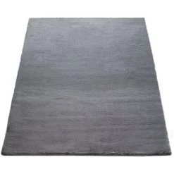 Paco Home Tapis Poils Longs Salon Fausse Fourrure Imitation Fourrure De Lapin Très Douce Gris Forcé 60x90 Cm -Tapis et paillasson Soldes 50623512 5