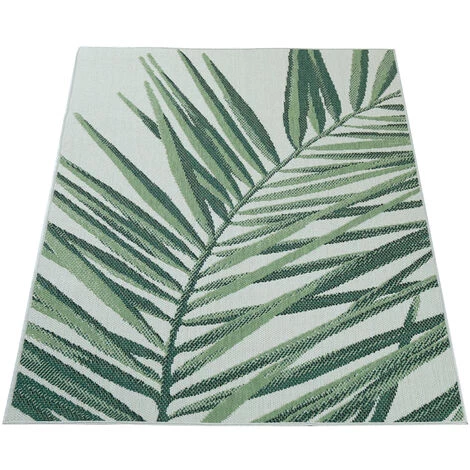 Paco Home Tapis Intérieur Extérieur Vert Beige Motif Palmier Terrasse Balcon Tissage Plat 80x150 Cm 4 Paco Home Tapis Intérieur Extérieur Vert Beige Motif Palmier Terrasse Balcon Tissage Plat 80x150 Cm – Image 4