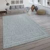 Paco Home Tapis Intérieur & Extérieur Tissé À Plat Avec Motif Scandinave Et Style Sisal Gris Clair 80x150 Cm