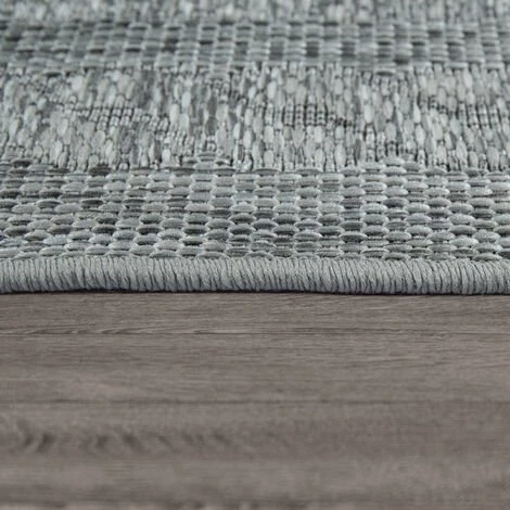 Paco Home Tapis Intérieur & Extérieur Tissé À Plat Avec Motif Scandinave Et Style Sisal Gris Clair 80x150 Cm 3 Paco Home Tapis Intérieur & Extérieur Tissé À Plat Avec Motif Scandinave Et Style Sisal Gris Clair 80x150 Cm – Image 3