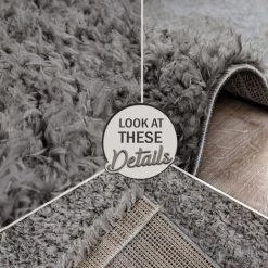 Paco Home Tapis À Poils Hauts, Tapis Flokati Douillet, Uni En Gris Anthracite 80x150 Cm 8 Paco Home Tapis À Poils Hauts, Tapis Flokati Douillet, Uni En Gris Anthracite 80x150 Cm -Tapis et paillasson Soldes 50623670 4