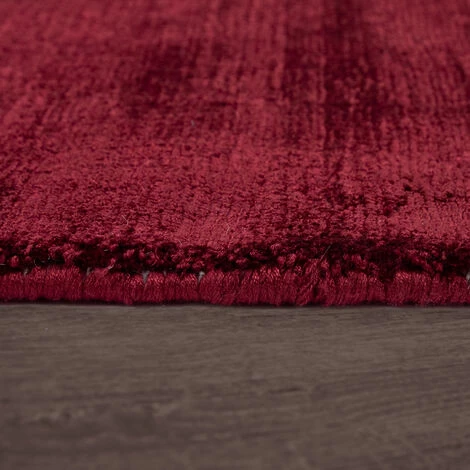 Paco Home Tapis De Salon, Poils Ras Travail Artisanal Viscose, Rouge Uni 80x150 Cm 2 Paco Home Tapis De Salon, Poils Ras Travail Artisanal Viscose, Rouge Uni 80x150 Cm – Image 2