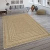 Paco Home Tapis Intérieur & Extérieur Tissé À Plat Avec Motif Scandinave Et Style Sisal Beige 120x170 Cm