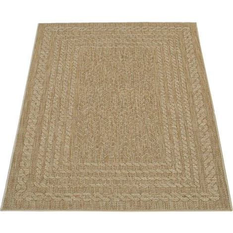 Paco Home Tapis Intérieur & Extérieur Tissé À Plat Avec Motif Scandinave Et Style Sisal Beige 120x170 Cm 2 Paco Home Tapis Intérieur & Extérieur Tissé À Plat Avec Motif Scandinave Et Style Sisal Beige 120x170 Cm – Image 2