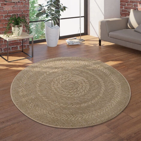 Paco Home Tapis Intérieur Et Extérieur Rond Tissé À Plat Avec Style Sisal Design Scandinave Beige Ø 120 Cm Rond 1 Paco Home Tapis Intérieur Et Extérieur Rond Tissé À Plat Avec Style Sisal Design Scandinave Beige Ø 120 Cm Rond