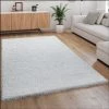 Paco Home Tapis À Poils Hauts, Tapis Flokati Douillet Moderne, Uni En Beige Crème 60x100 Cm