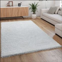 Paco Home Tapis À Poils Hauts, Tapis Flokati Douillet Moderne, Uni En Beige Crème 60x100 Cm