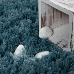 Paco Home Tapis Poils Longs Pour Salon Et Chambre, Shaggy Uni Turquoise 60x100 Cm -Tapis et paillasson Soldes 50623848 3