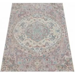 Paco Home Tapis Intérieur & Extérieur, Poils Ras Pour Balcon Terrasse, Motif Oriental Rose 80x150 Cm -Tapis et paillasson Soldes 50623967 5