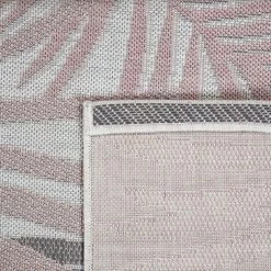 Paco Home Tapis Intérieur & Extérieur, Pour Balcon Et Terrasse, Avec Motif Palmiers, Rose 80x150 Cm -Tapis et paillasson Soldes 50624023 4