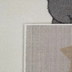 Paco Home Tapis Pour Enfant, Poils Ras Pour Chambre D'Enfant, Éléphant, Ours, Montgolfière, Lune, Beige 80x150 Cm -Tapis et paillasson Soldes 50624045 4