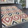 Paco Home Tapis De Salon Style Bohème Franges Tissé À La Main Mélange Laine-coton Multicolore 80x150 Cm