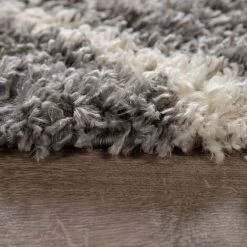 Paco Home Tapis Poils Longs, Shaggy Pour Salon, Design Scandinave Et Motif Losanges Gris 100x200 Cm -Tapis et paillasson Soldes 50624214 4