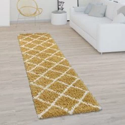 Paco Home Tapis Salon Poils Longs Shaggy Design Scandinave Avec Motif Losanges, Moderne Jaune 60x100 Cm 7 Paco Home Tapis Salon Poils Longs Shaggy Design Scandinave Avec Motif Losanges, Moderne Jaune 60x100 Cm -Tapis et paillasson Soldes 50624216 3