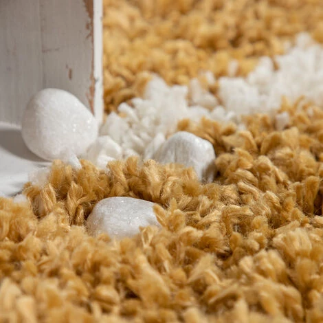 Paco Home Tapis Salon Poils Longs Shaggy Design Scandinave Avec Motif Losanges, Moderne Jaune 60x100 Cm 5 Paco Home Tapis Salon Poils Longs Shaggy Design Scandinave Avec Motif Losanges, Moderne Jaune 60x100 Cm – Image 5