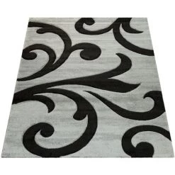 Paco Home Tapis De Créateur Aux Contours Découpés Moderne En Gris Noir 120x170 Cm 9 Paco Home Tapis De Créateur Aux Contours Découpés Moderne En Gris Noir 120x170 Cm -Tapis et paillasson Soldes 50624246 5