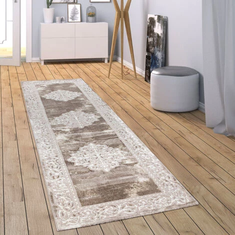 Paco Home Tapis Salon Style Oriental Aspect Vintage Avec Ornements Poils Ras En Beige 120x160 Cm 2 Paco Home Tapis Salon Style Oriental Aspect Vintage Avec Ornements Poils Ras En Beige 120x160 Cm – Image 2
