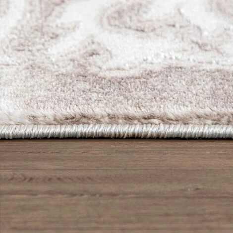 Paco Home Tapis Salon Style Oriental Aspect Vintage Avec Ornements Poils Ras En Beige 120x160 Cm 3 Paco Home Tapis Salon Style Oriental Aspect Vintage Avec Ornements Poils Ras En Beige 120x160 Cm – Image 3