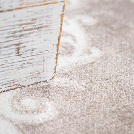 Paco Home Tapis Salon Style Oriental Aspect Vintage Avec Ornements Poils Ras En Beige 120x160 Cm 4 Paco Home Tapis Salon Style Oriental Aspect Vintage Avec Ornements Poils Ras En Beige 120x160 Cm – Image 4