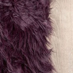 Paco Home Tapis Fausse Fourrure Coussin Cœur Rond Différentes Formes, Violet 45 Cm Rond -Tapis et paillasson Soldes 50624295 3