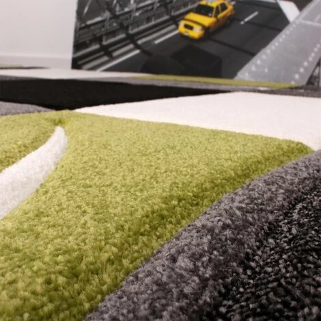 Paco Home Tapis De Créateur Aux Contours Découpés à Carreaux En Vert Noir 60x110 Cm 3 Paco Home Tapis De Créateur Aux Contours Découpés à Carreaux En Vert Noir 60x110 Cm – Image 3