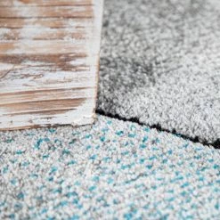 Paco Home Tapis De Salon Poils Ras Effet 3D Motif Abstrait Géométrique Gris Turquoise 60x100 Cm -Tapis et paillasson Soldes 50624379 4