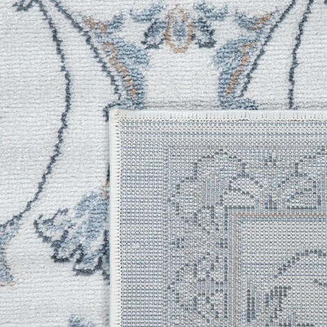 Paco Home Tapis De Salon Poils Ras Motif Oriental Ornements Moderne Beige Bleu Ø 160 Cm Rond 2 Paco Home Tapis De Salon Poils Ras Motif Oriental Ornements Moderne Beige Bleu Ø 160 Cm Rond – Image 2