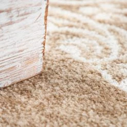 Paco Home Tapis De Salon Poils Ras Avec Motif Oriental Moderne En Beige Marron 80x150 Cm -Tapis et paillasson Soldes 50624485 3