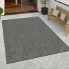 Paco Home Tapis Intérieur Extérieur Tapis Cuisine Design Monochrome Sisal Gris Foncé 80x150 Cm