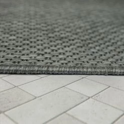 Paco Home Tapis Intérieur Extérieur Tapis Cuisine Design Monochrome Sisal Bordure Noir 80x200 Cm -Tapis et paillasson Soldes 50624554 3