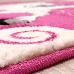 Paco Home Chambre D'enfant Tapis Pour Enfant La Petite Licorne En Rose Crème Turquoise 80x150 Cm -Tapis et paillasson Soldes 50624613 3