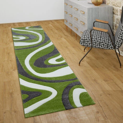 Paco Home Tapis De Salon Poils Ras Motif Ondulé Abstrait Moderne Design 3D Vert Gris 60x100 Cm 2 Paco Home Tapis De Salon Poils Ras Motif Ondulé Abstrait Moderne Design 3D Vert Gris 60x100 Cm – Image 2