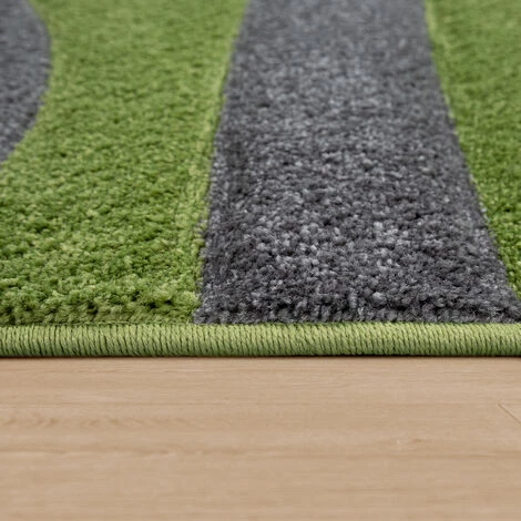 Paco Home Tapis De Salon Poils Ras Motif Ondulé Abstrait Moderne Design 3D Vert Gris 60x100 Cm 3 Paco Home Tapis De Salon Poils Ras Motif Ondulé Abstrait Moderne Design 3D Vert Gris 60x100 Cm – Image 3