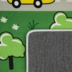 Paco Home Tapis Chambre Enfant Tapis De Jeux Tapis Bébé Tapis Enfant Route Vert 120x160 Cm -Tapis et paillasson Soldes 50624803 5