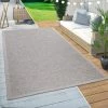 Paco Home Tapis Intérieur & Extérieur Balcon Terrasse Cuisine Motif Vagues Moderne Beige 120x160 Cm