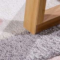 Paco Home Tapis Enfant Chambre Enfant Tapis Poils Ras Arc-En-Ciel Cœur Pois Rose Blanc Ø 120 Cm Rond -Tapis et paillasson Soldes 50625241 3