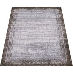 Paco Home Tapis De Salon Poils Ras Effet Usé Abstrait Tapis Vintage Style Moderne 60x100 Cm, Marron -Tapis et paillasson Soldes 50625257 5
