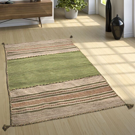 Paco Home Tapis De Créateur Tapis Tissé Kilim Tissé Main 100 % Coton Moderne À Motifs Vert 60x110 Cm 1 Paco Home Tapis De Créateur Tapis Tissé Kilim Tissé Main 100 % Coton Moderne À Motifs Vert 60x110 Cm