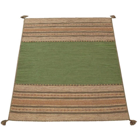 Paco Home Tapis De Créateur Tapis Tissé Kilim Tissé Main 100 % Coton Moderne À Motifs Vert 60x110 Cm 5 Paco Home Tapis De Créateur Tapis Tissé Kilim Tissé Main 100 % Coton Moderne À Motifs Vert 60x110 Cm – Image 5