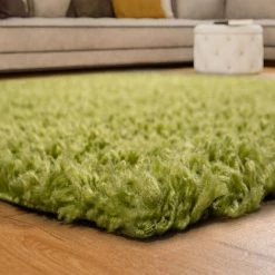 Paco Home Tapis Shaggy Longues Mèches En Vert Tapis Shaggy Longues Mèches En Vert 40x60 Cm -Tapis et paillasson Soldes 50625699 3