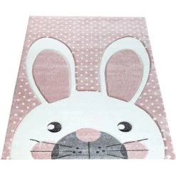 Paco Home Tapis Pour Enfant Lapin Mignon Pastel Rose 80x150 Cm -Tapis et paillasson Soldes 50625711 5