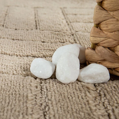 Paco Home Tapis Salle De Bain Moderne Tapis De Bain Motif À Carreaux Uni Beige 50x80 Cm 3 Paco Home Tapis Salle De Bain Moderne Tapis De Bain Motif À Carreaux Uni Beige 50x80 Cm – Image 3