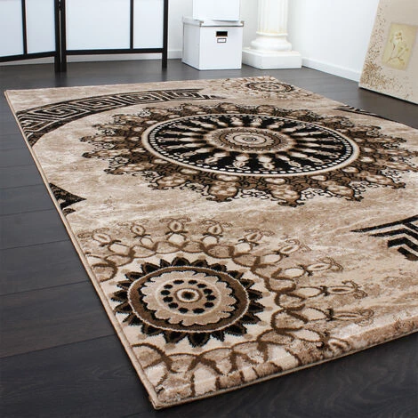 Paco Home Tapis Classique à Motifs Ornements Circulaires Chiné Moucheté Marron Beige Noir 60x100 Cm 3 Paco Home Tapis Classique à Motifs Ornements Circulaires Chiné Moucheté Marron Beige Noir 60x100 Cm – Image 3