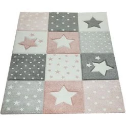 Paco Home Tapis Chambre Enfant Moderne Couleurs Pastel Carreaux Étoile Pois Design En Rose Gris 80x150 Cm 9 Paco Home Tapis Chambre Enfant Moderne Couleurs Pastel Carreaux Étoile Pois Design En Rose Gris 80x150 Cm -Tapis et paillasson Soldes 50625959 5
