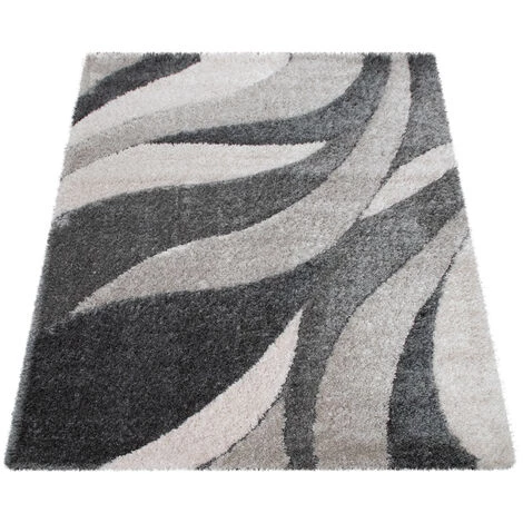 Paco Home Tapis Poils Longs Gris Salon Shaggy Doux Moelleux Design Vagues Robuste 60x100 Cm 5 Paco Home Tapis Poils Longs Gris Salon Shaggy Doux Moelleux Design Vagues Robuste 60x100 Cm – Image 5