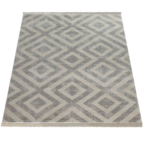 Paco Home Tapis Scandinave Gris Balcon Terrasse Extérieur Motif Losanges Résistant Aux Intempéries Robuste 80x250 Cm 4 Paco Home Tapis Scandinave Gris Balcon Terrasse Extérieur Motif Losanges Résistant Aux Intempéries Robuste 80x250 Cm – Image 4