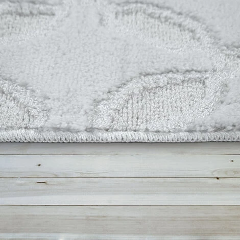 Paco Home Tapis De Bain, Tapis À Poils Ras Pour Salle De Bain Uni Antidérapant, Blanc 50x80 Cm 3 Paco Home Tapis De Bain, Tapis À Poils Ras Pour Salle De Bain Uni Antidérapant, Blanc 50x80 Cm – Image 3