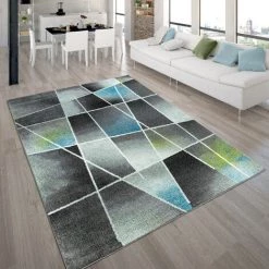 Paco Home Tapis De Créateur, Tapis À Poils Ras Avec Motif Abstrait Dégradé De Couleur, Multicolore 60x100 Cm