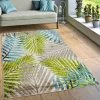 Paco Home Tapis Urbain Jungle Beige Vert Bleu 80x150 Cm